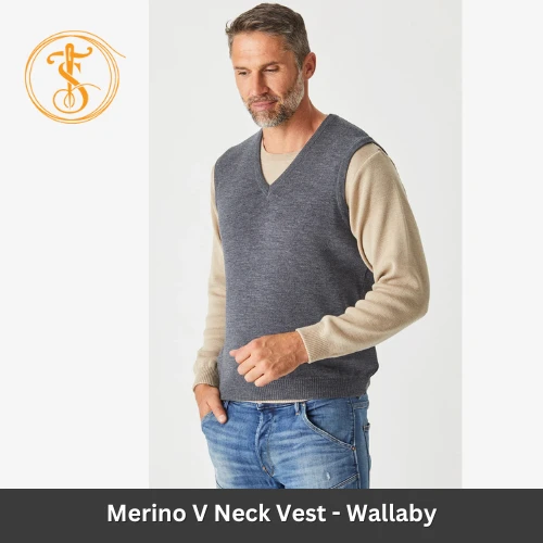 Classic Men's V-Neck Wool Vest